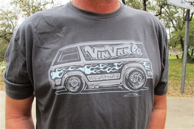 Ford Econoline Vintage Van T- Shirt With Zombie